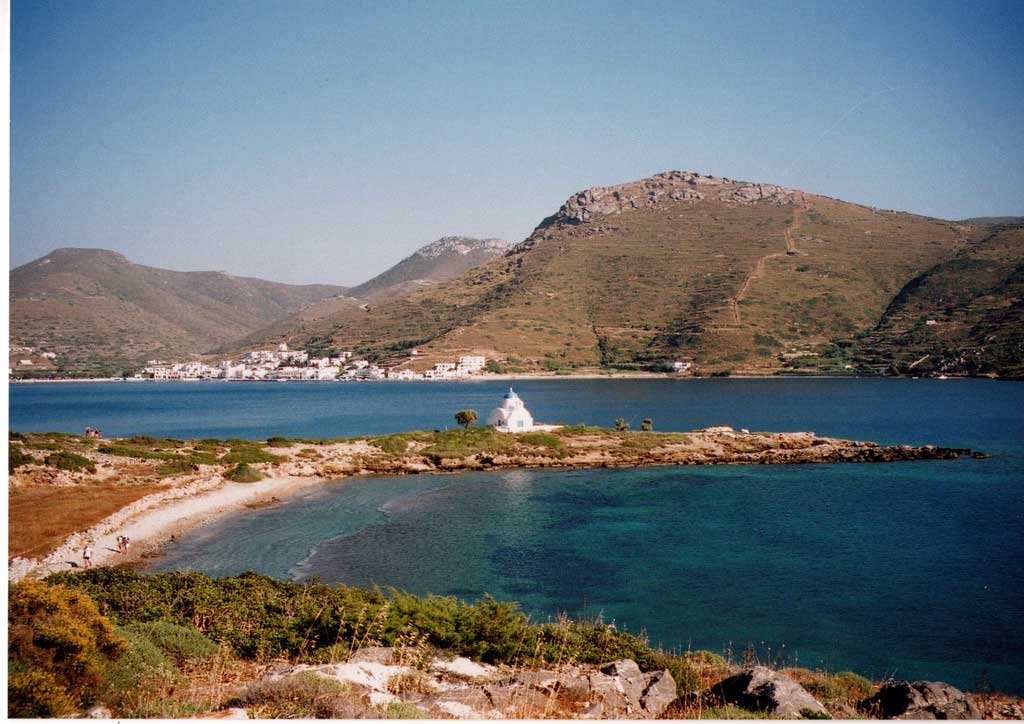 Maltezi beach - View of Katapola bay from Maltezi beach